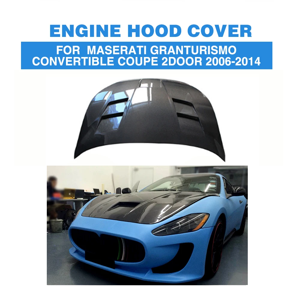 

Carbon Fiber Engine Hood Cover Auto machine Cap For Maserati GranTurismo Convertible Coupe 2Door 2006-2014