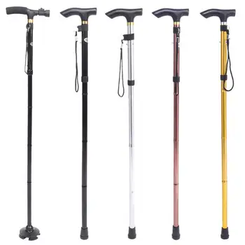 

Handle Folding Cane Walking Stick Portable Anti-Shock Telescopic Walking Hiking Climbing Stick Crutch Senior Blind Walking Stick