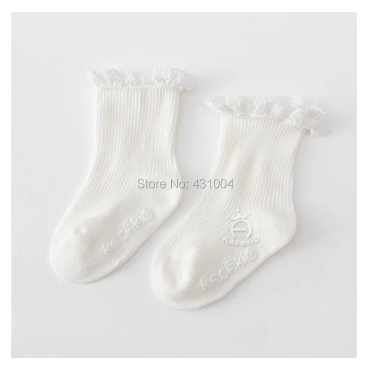 Kacakid/осенние носки для маленьких девочек детские милые кружевные вертикальные носки нескользящие носки для малышей носки принцессы