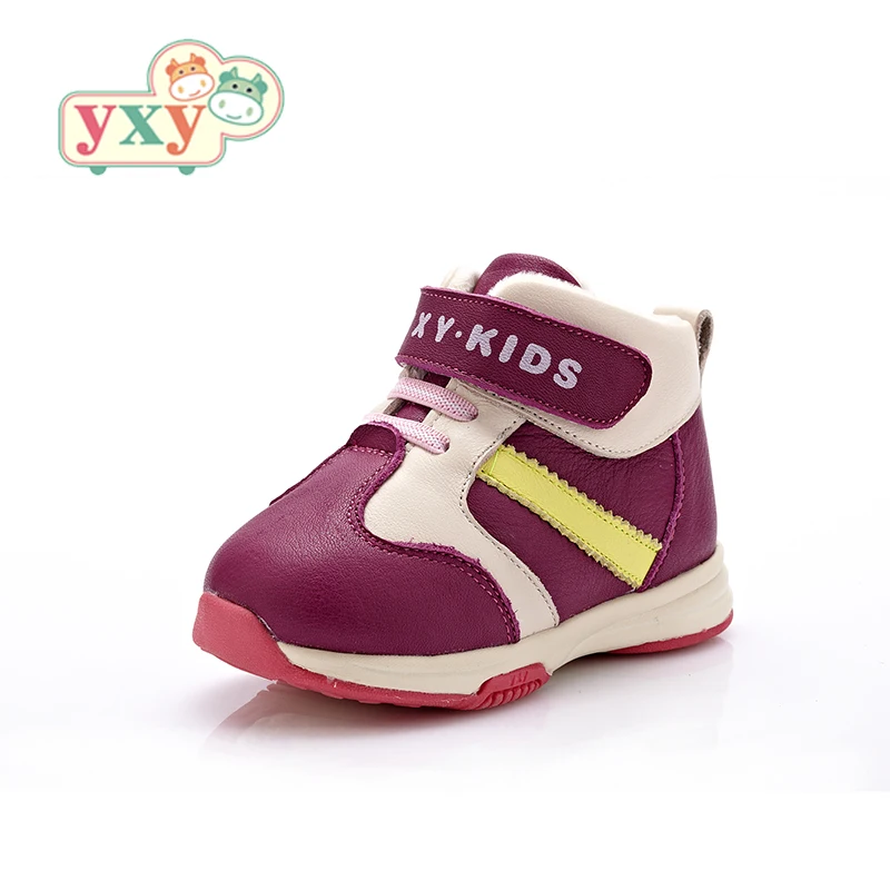 

YXY 2019 new winter kids boy girls function casual boot Genuine Leather warm children girls boys cotton boots shoes Soles