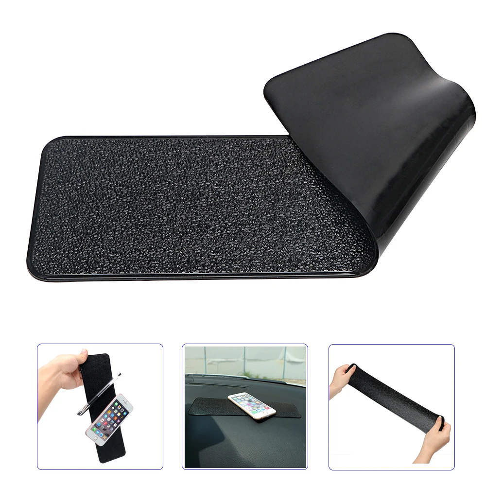 Kopen Grote Lange Auto Dashboard Sticky Pad Non Slip Mat Gel Magic Anti slip Mat Voor Telefoon Sleutel GPS tablet Houder Auto styling PU Leer