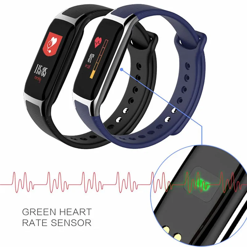 SIKEMEI UltraThin Smart Band Wristband Fashion Bracelet Fitness Tracker Heart Rate Monitor Waterpoof for iOS iPhone Android