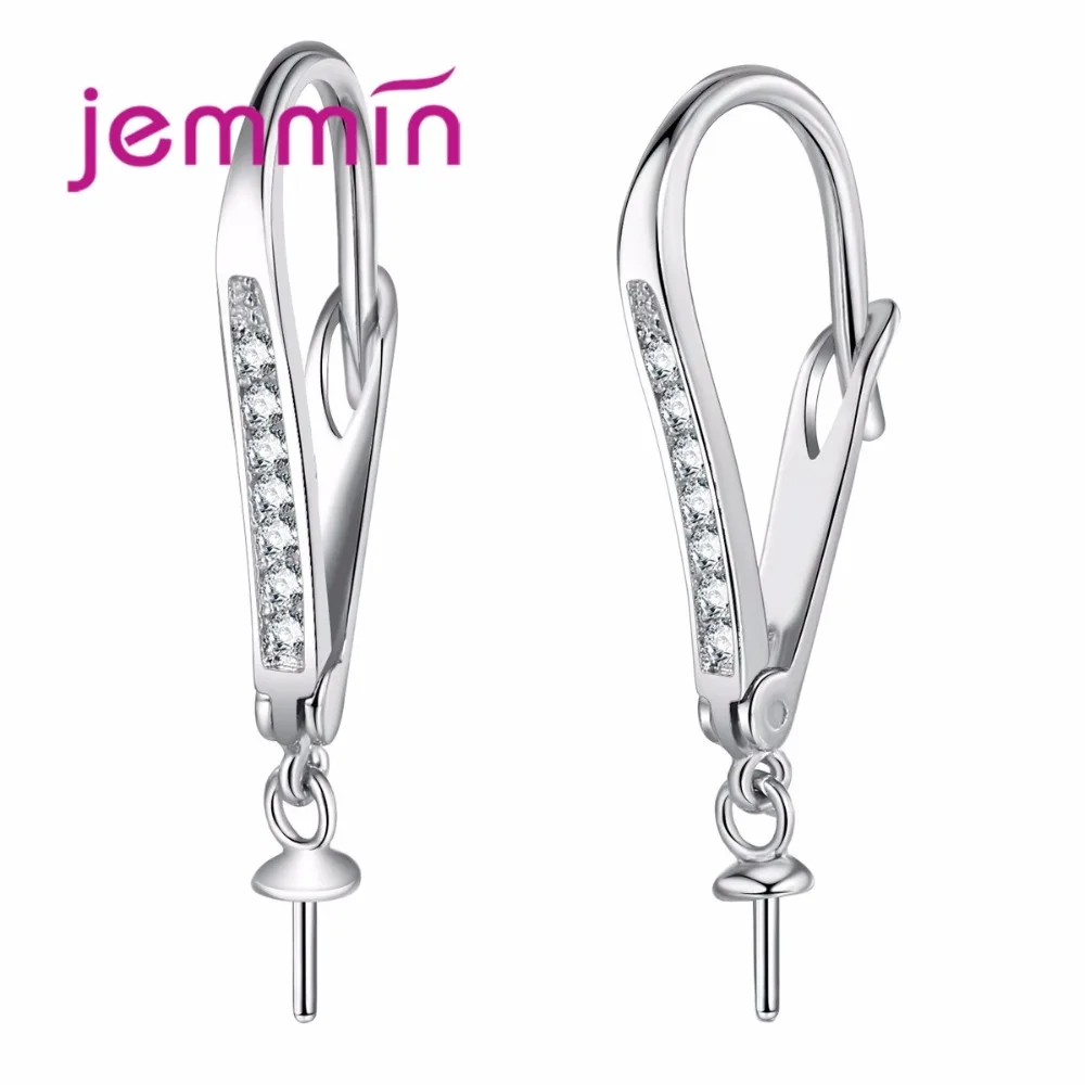 

Jemmin Factory Price Crystal Earrings Components Fine 925 Sterling Silver DIY Hooks Earwire Leverbacks For Earring Accessory