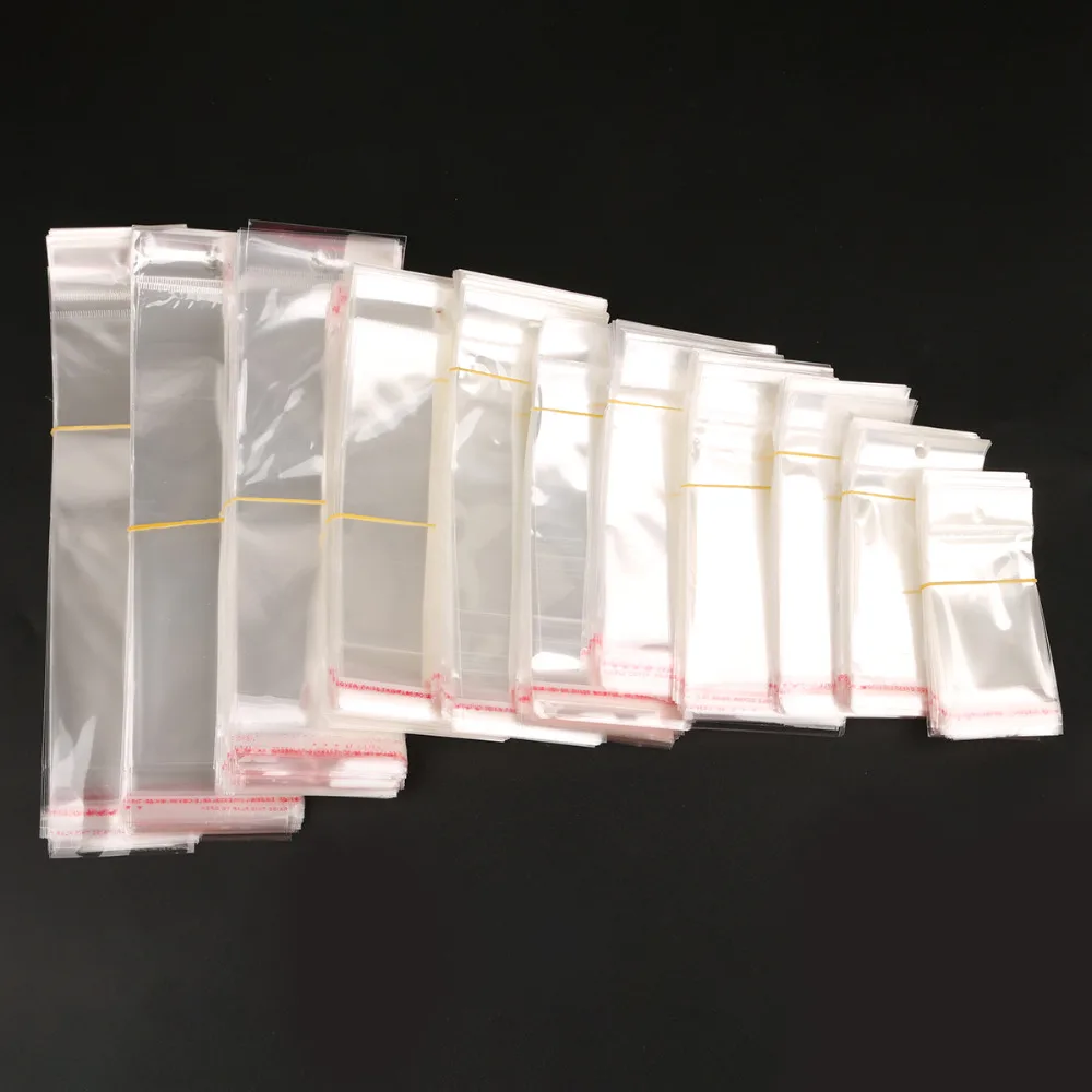 200 шт./лот, прозрачный пластиковый пакет с коллектором, OPP, самоклеющиеся полиэтиленовые целлофановые пакеты, конфетная посылка, подарочные пакеты и пакеты