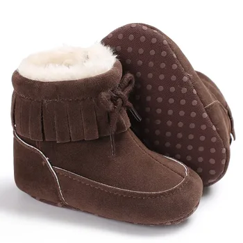 

Newborn Kids Infant Toddler Warm Shoes Baby Girls Soft Soled Winter Snow Boots
