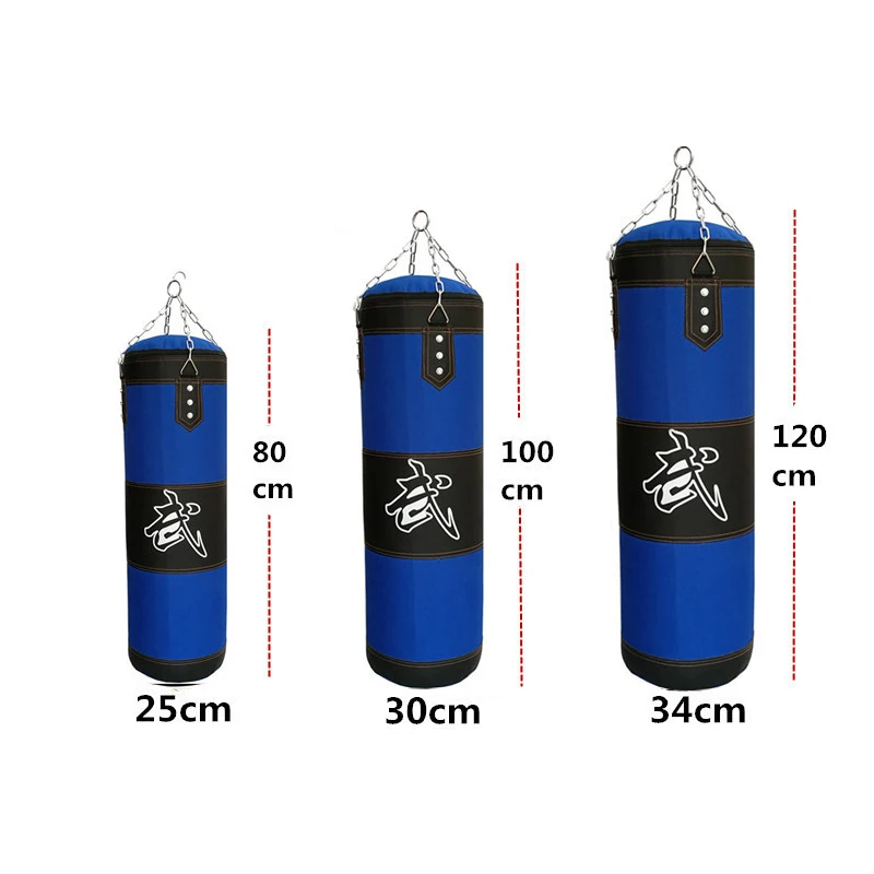 60/80 см/100 см/120 см песком утолщенной холст пробивание мешок спортивные учебный крючок висит удар пустой боксерские сумки перчатки, HB042
