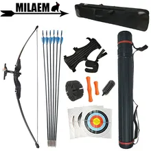 30/40lbs Archery Recurve Bow Fiberglass Arrow Bow Bag Sight Arrow Quiver Target Paper Guard Straight Bow Shooting Accessories