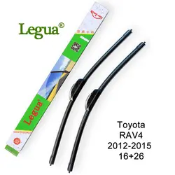 Legua автомобиля Дворники для Toyota RAV4, 2012-2015,16 "+ 26", автомобиля стеклоочистителя Резина, U J, мягкая Безрамное Bracketless