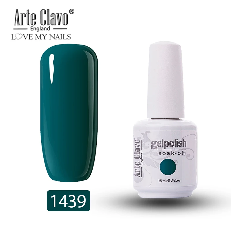Arte Clavo Гель-лак для ногтей Светодиодный УФ-гель для ногтей для нейл-арта Гибридный 244 цветов Полупостоянный Гель-лак для ногтей праймер для маникюра - Цвет: 1439