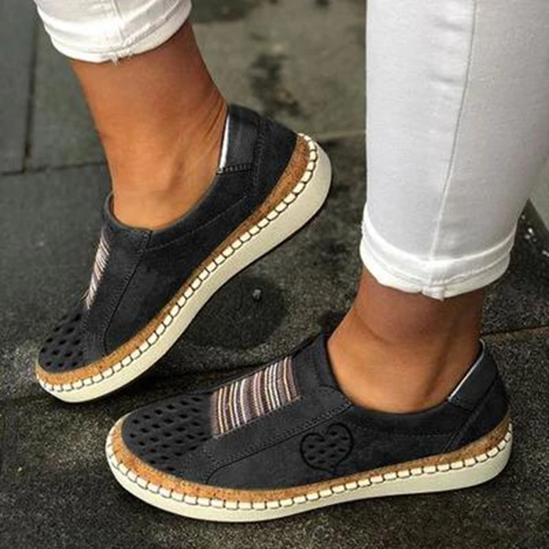 White Women Shoes Flats Casual Shoes Fashion Mesh Women Sneakers Platform Flats Breathable Dropship Wholesale