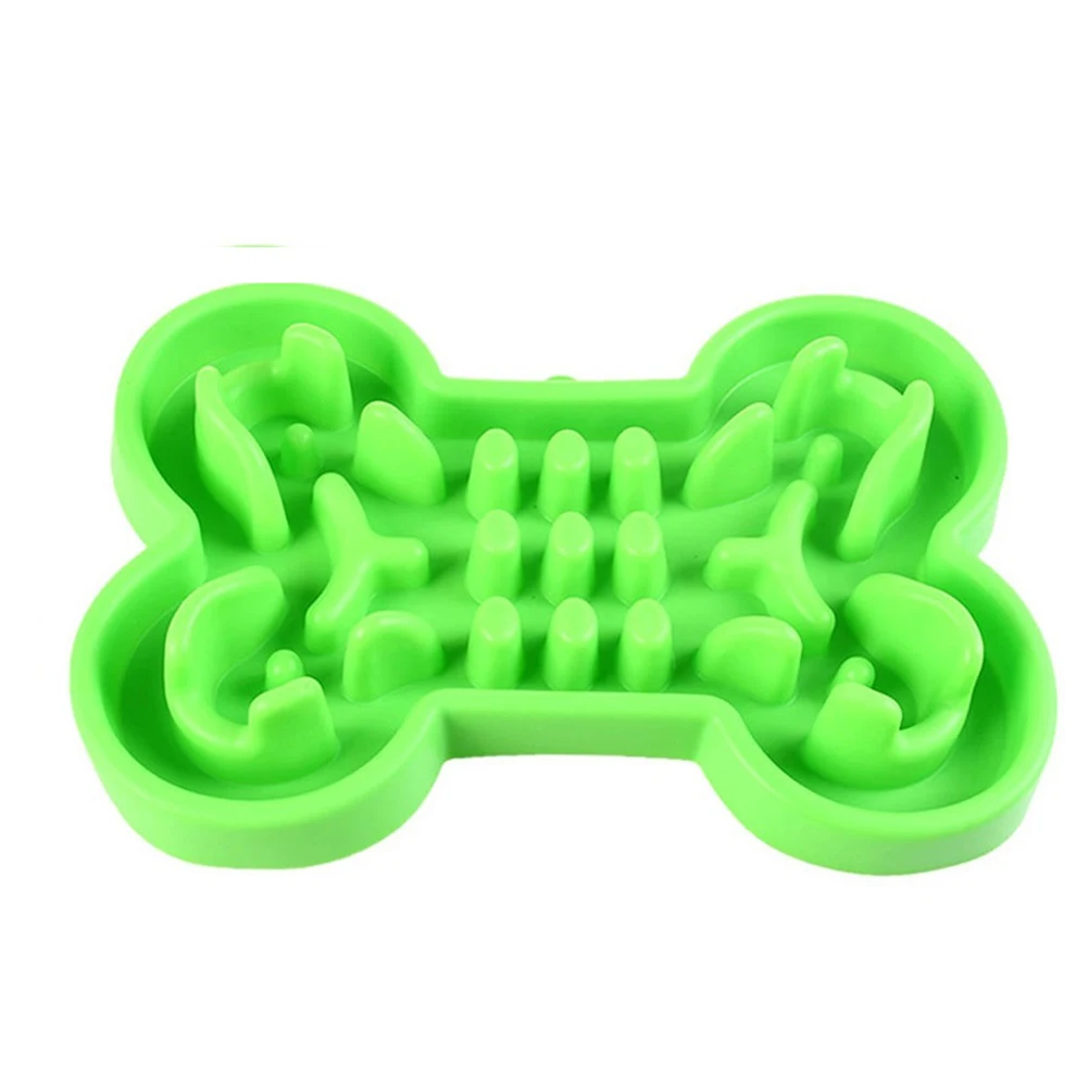 US Hot Pet Bowl Dog Interactive Slow Food Feeder Healthy Gulp Feed Dish Large