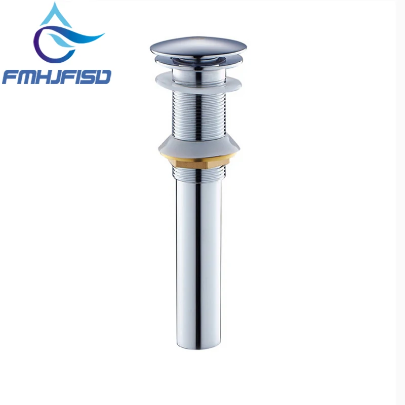 

Free Shipping Wholesale And Retail Chrome Brass Basin Sink Drain Pop Up Grate Waste Drainer Bathroom Drainer NO Overflow