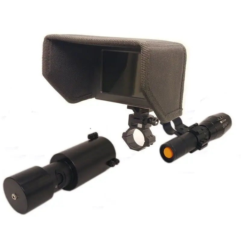 

800*480 LCD Display Riflescope Add on Night Vision Scope Camera Device Lens with Lens Hood for Outdoor Sports
