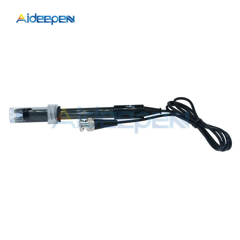 PH Electrode Sensor PH Meter Tester 0-14 Value Hydroponic Sensor BNC Connector Probe Detection with 1m Cable Non-rechargeable ph meter ph electrode probe