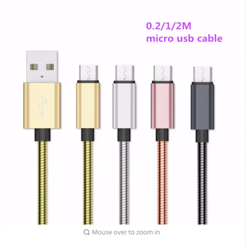 

0.2/1/2 Meter Micro USB Cable Fast Charger Soft Steel Data Cord For xiaomi 4 3 2 redmi 4a 4x 5 plus 6 PRO S2 note 5 5A 4 4x 3A 3