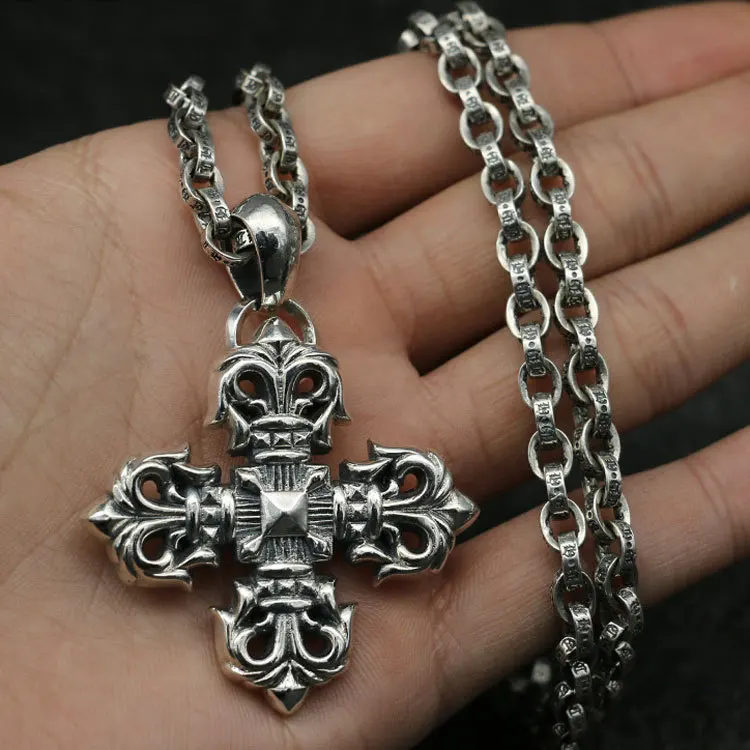 

Thai Silver Cross Domineering Trend Necklace Pendant Male Punk Original Personalized Jewelry Pendant