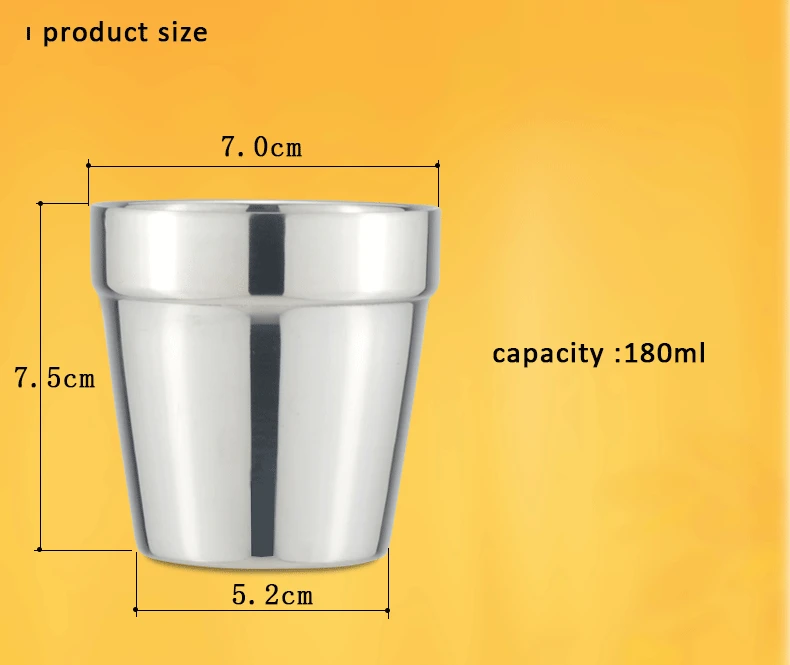 Sanqia 180 мл 10 шт./партия двойная настенная пивная кружка из нержавеющей стали пивная кружка с защитой от ударов и горячей безопасной кофейной кружкой