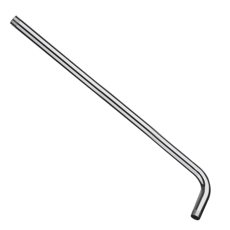 24" Stainless Steel Shower Arm Wall Mounted Tube Rain Shower Head Fixed Pipe Shower Arm Bracket Bathroom Accessories Mayitr