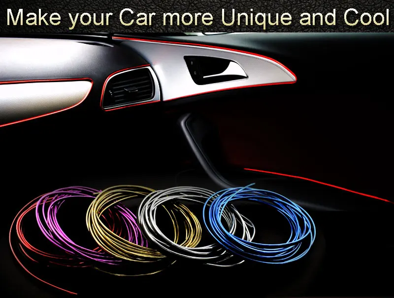 

WINTUWAY Car Seal Accessories Styling Interior Exterior Decoration Door Strip Moulding Trim Dashboard Edge Universal Auto Chrome