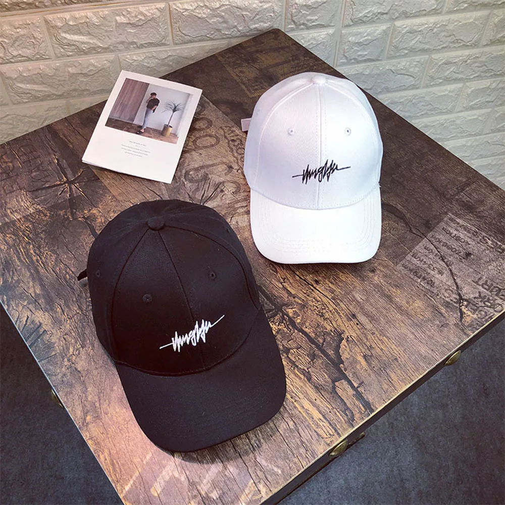Couple Women Men Baseball Cap Black Embroidery Letter summer Snapback