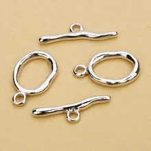 

5pcs/lot Silver Color End Fastener Clasps Irregular OT Shape Clasps for Bracelets Copper Connectors DIY Necklace Jewelry Making