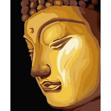 Рисунок Будды DIY Цифровая живопись маслом по номеру картина украшение стены Идеальный Рождественский подарок на день рождения P1259