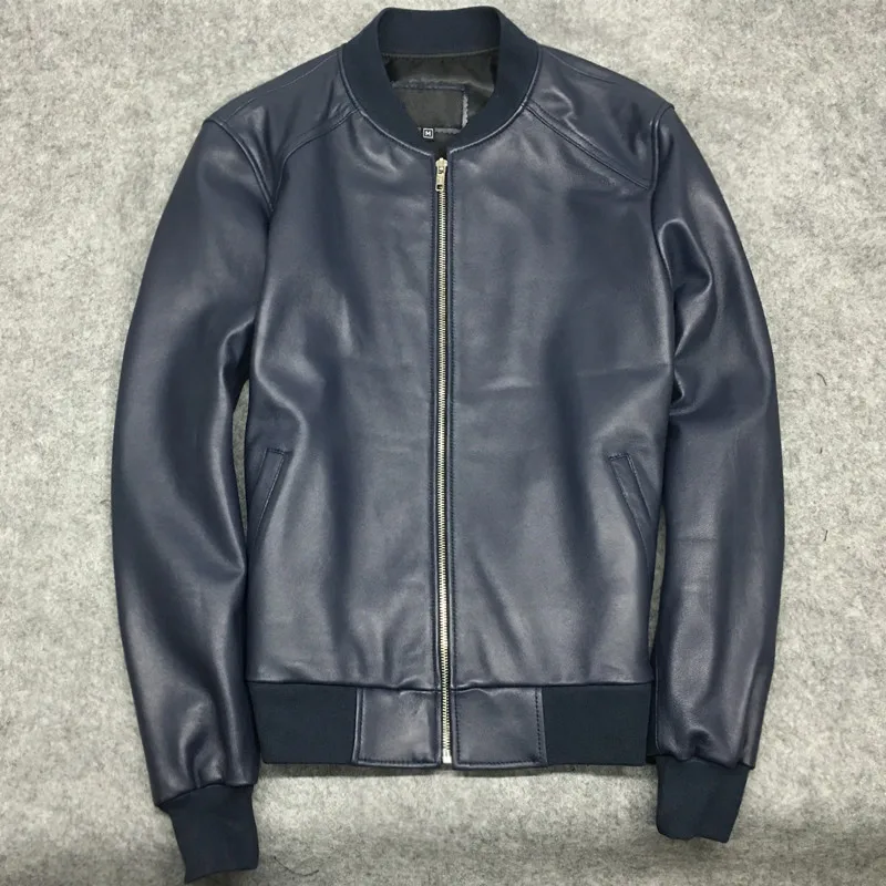 Men/women High quality sheepskin bomber jackets Chic genuine leather jackets coat S-3XL size  G110