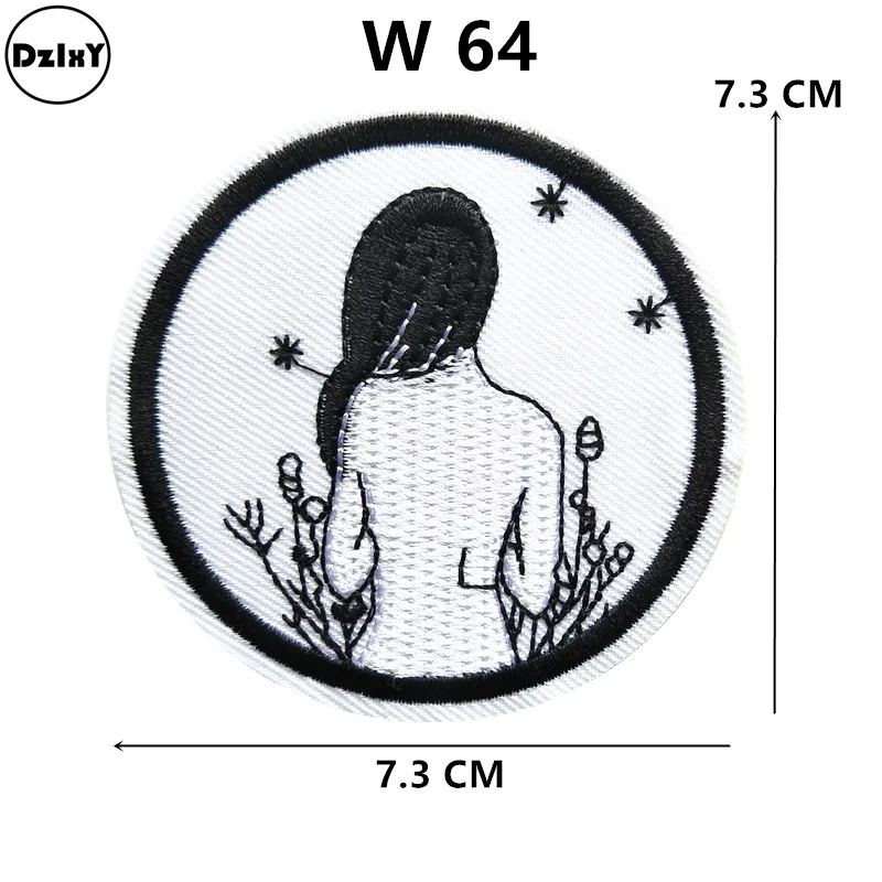1 шт. круглые НЛО вышитые патчи железные нашивки для одежды DIY мотив полосатая одежда наклейки астронавт значки@ Q