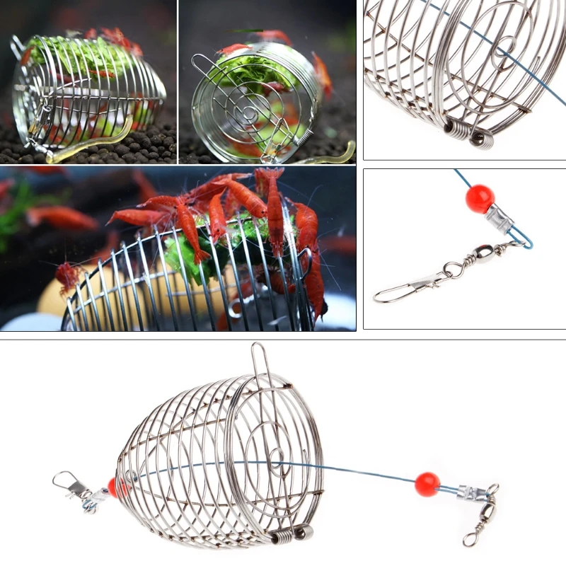 

Aquarium Shrimp Small Bait Feeder Dry Spinach Feeding Stainless Steel Cage S/L