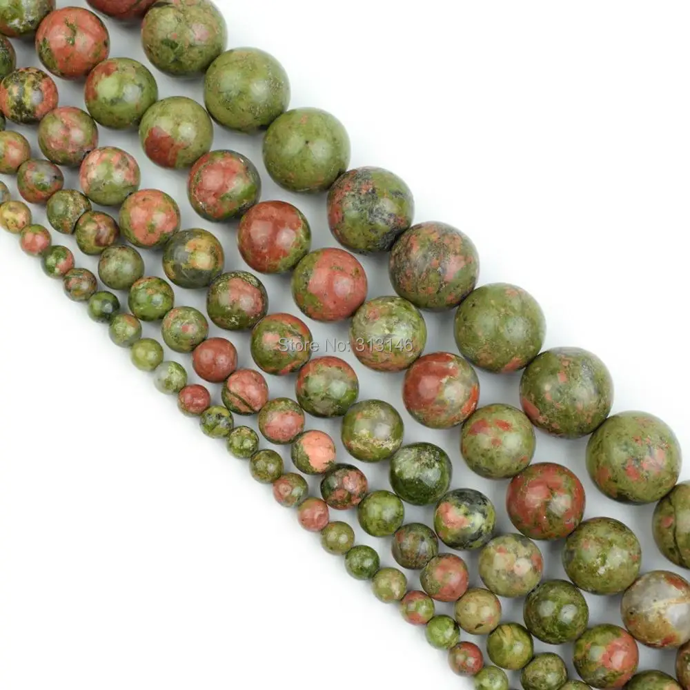

Bulk Wholesale Natural Stone Unakite Beads 4 6 8 10 12MM Full 15" Strand Pick Size For Necklace Bracelet Diy Jewelry Making