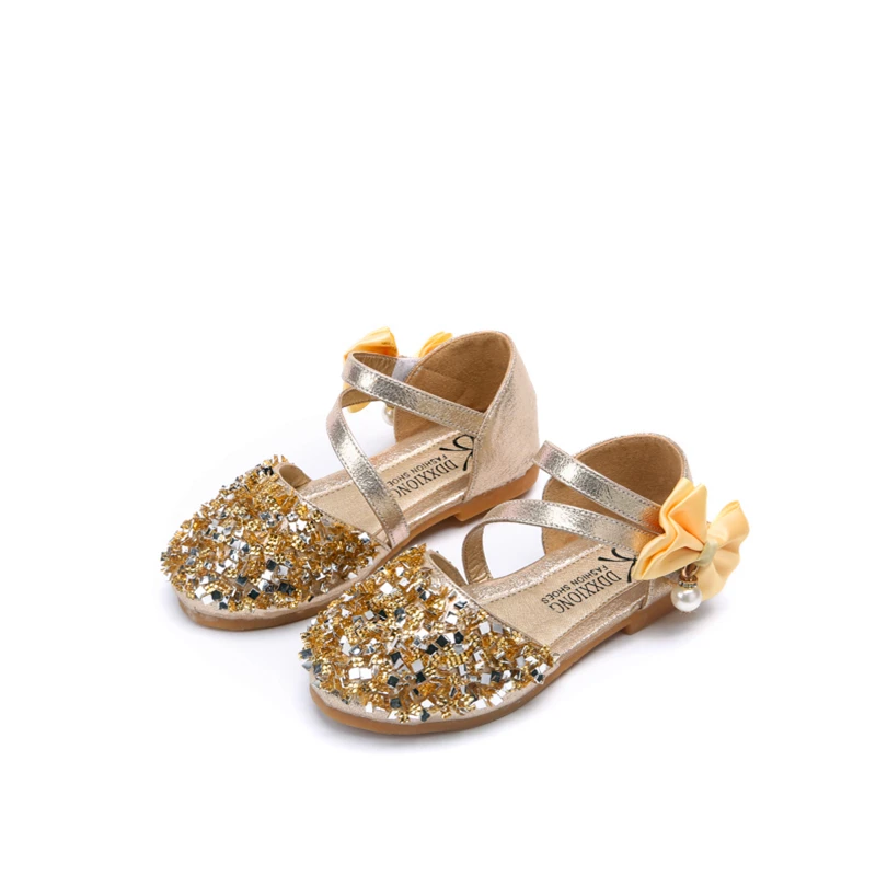 

New Fashion 2019 Summer Girls Sandals Sequins Glitter Shoes For Girls spring Autum Children Princess Dress Party Shoes Size21-36