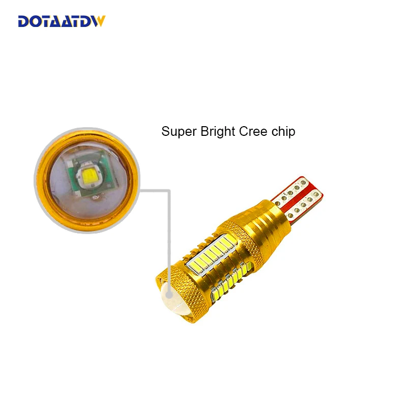 DOTAATDW 2шт супер яркий высокой мощности 912 921 906 T10 T15 W16W светодиодный 4014 SMD для