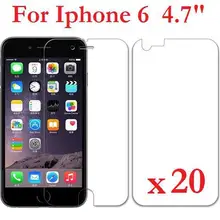 Для iPhone 6 6S 4,7 дюймовый защитный экран lcd высокая прозрачная передняя защита экрана+ задняя+ 20 шт./партия