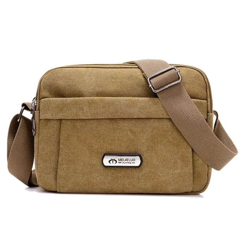

2016 fashion leisure office dedicated Men Canvas Bags Korean Casual Vertical Men Bag Business Small Shoulder Messenger Bags