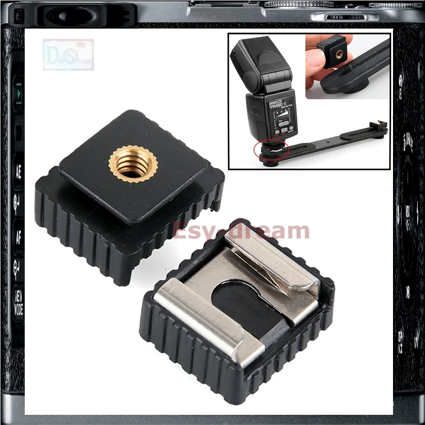 

SC-6 SC6 Cold Hot Shoe Adapter Standard Mount Hotshoe to 1/4 Thread For Flash Speedlite Tripod Photo Studio Accessories PF281
