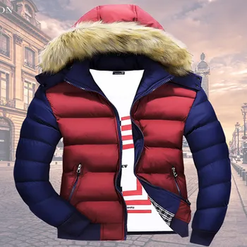 

2019 Sell like hot cakes Men's Winter Jacket Thick Warm Hooded Coats Casual Men Jackets Fashion Hoodies Fur Stand Clothing