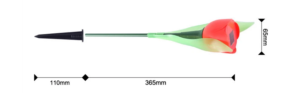 Наружная газонная лампа Солнечный тюльпаны садовый газон Декоративный Солнечный перезаряжаемый задний двор дорожка освещение ночной