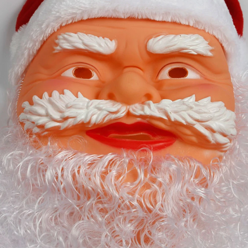 Маска Санта-Клауса шляпа Рождественская борода полное лицо маски предметы для вечеринок взрослые дети праздник реквизит