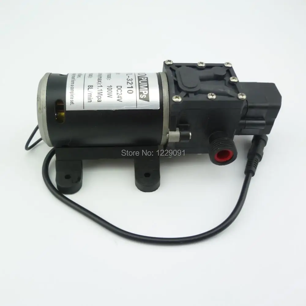 Фото Электрический маленький диафрагма водяной насос высокого давления DC 12v 24V 100W Электрический маленький диафрагма водяной насос высокого давления DC 12v 24V 100W