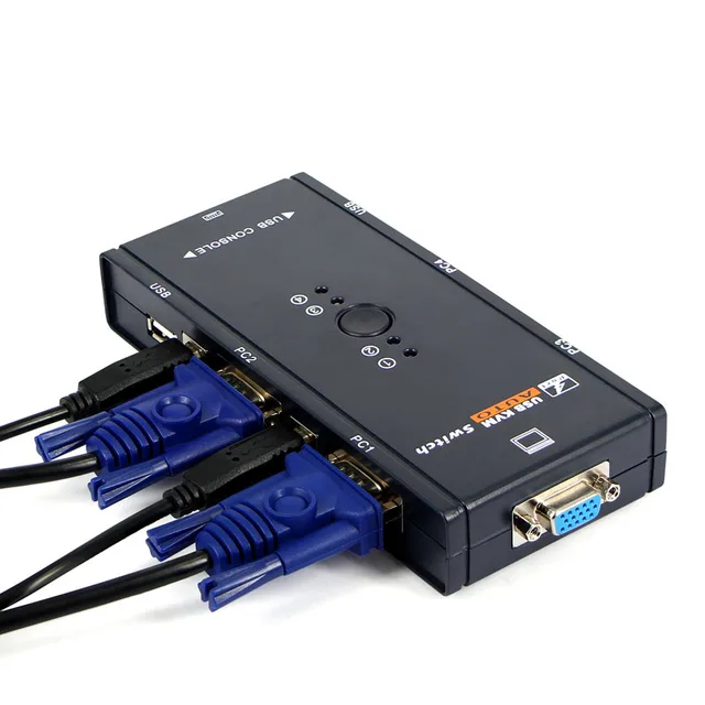 Multi computer KVM converter 4 into 1 out, USB automatic sharing device