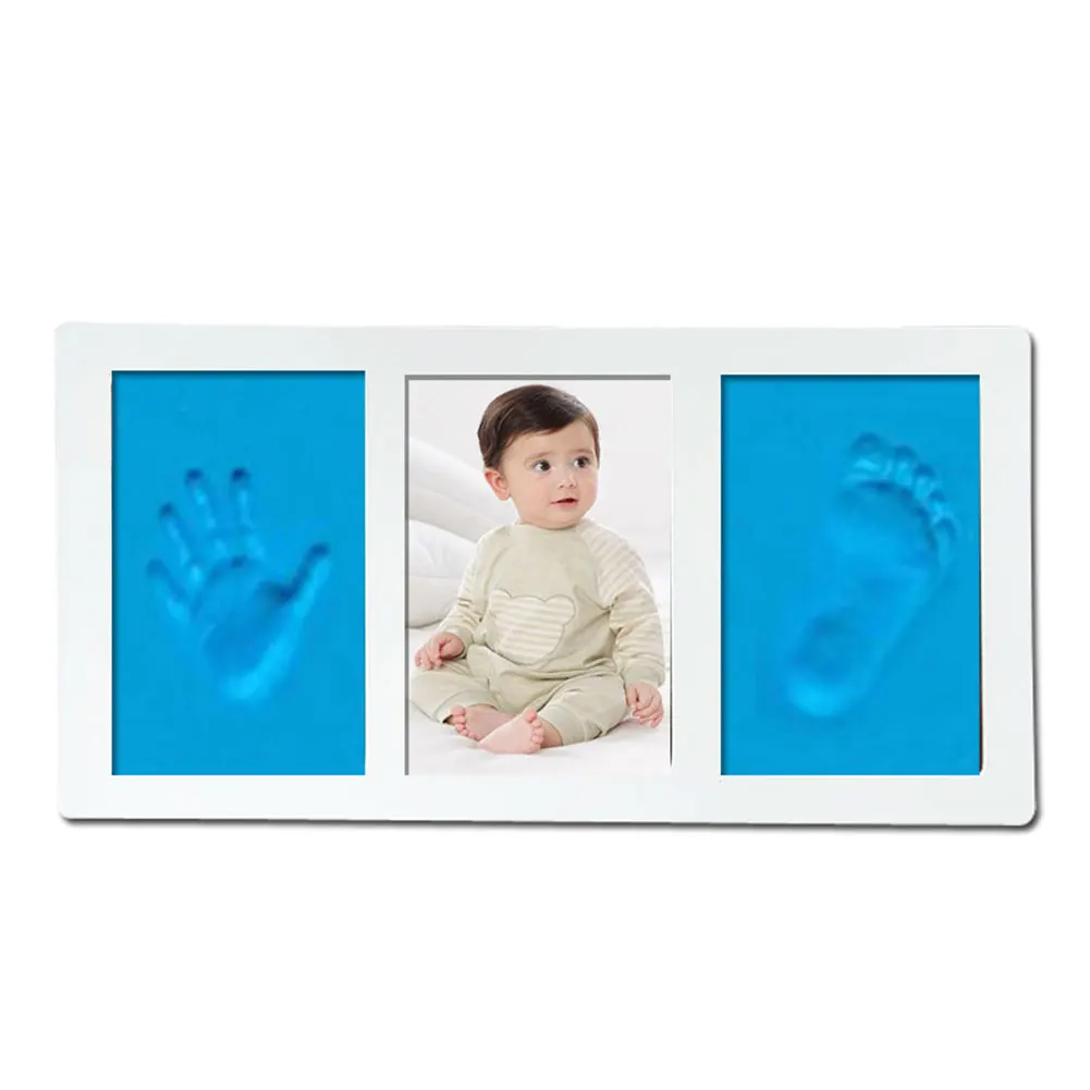 1 компл. Handprint фото рамка + глины грязи костюм Детские след модель Box стенд для маленьких мальчиков и девочек чернилами роста мемориал