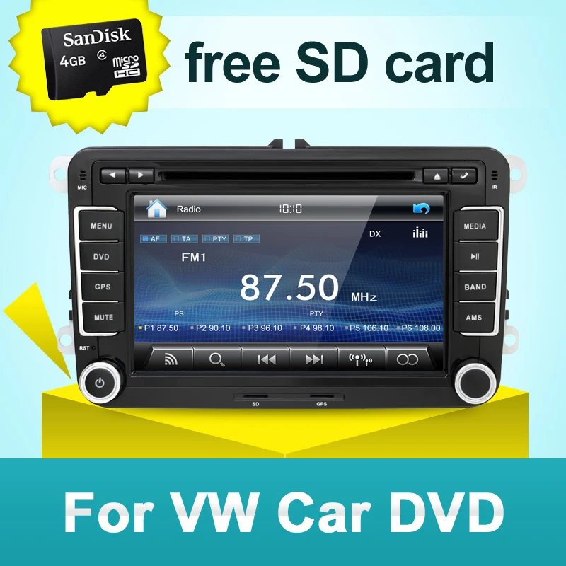 

7 Inch 2 Din Multimedial Car DVD GPS Navigation For VW GOLF 6 New Polo New Bora JETTA B6 PASSAT SKODA 3G USB BT FM RDS Map