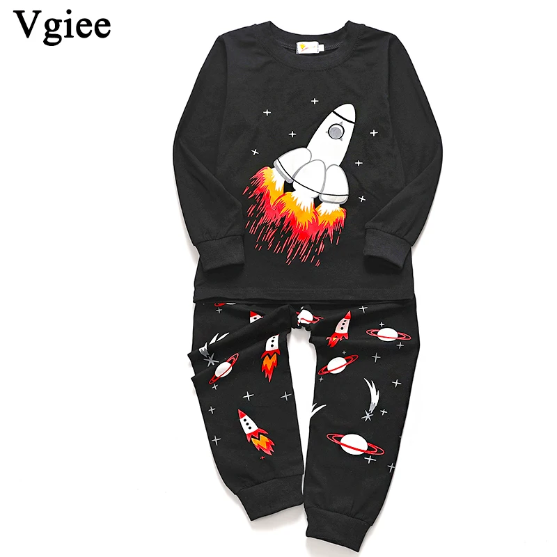 

Vgiee Kids Clothes Cotton Full Cartoon for rocket Cotton O-Neck Children Clothes Boy 2019 Autumn Winter Clothes CC208