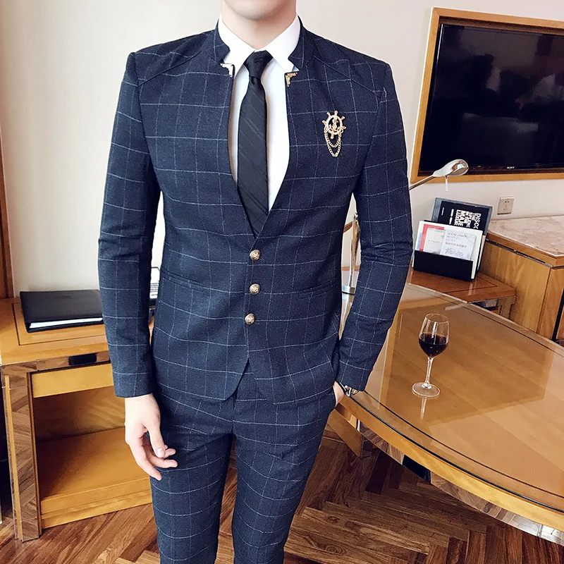 chinese collar suit for wedding