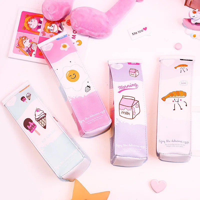 

1Pcs Kawaii Pencil Case Cute Milk Box Gift Estuches School Pencil Box Pencilcase Pencil Bag School Supplies Stationery