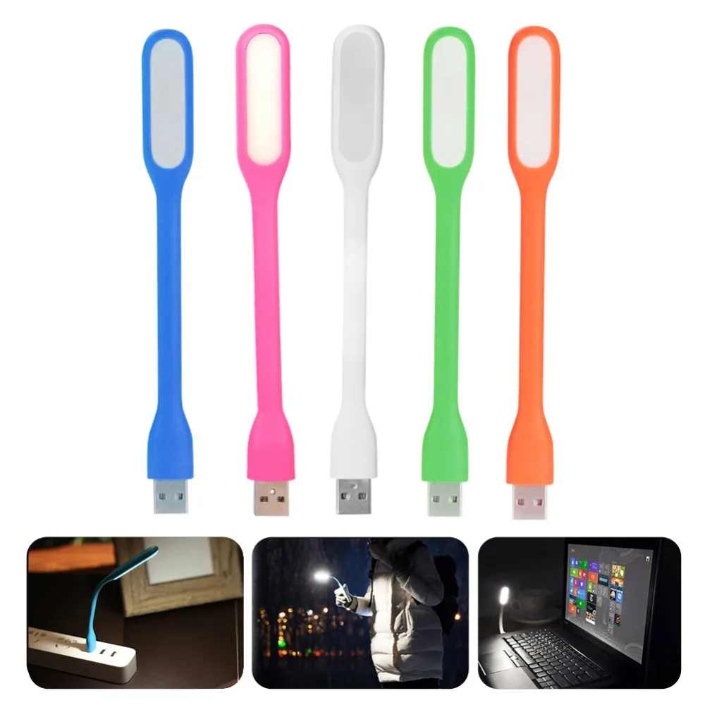 Мини USB свет ультра яркий гибкий 5 Вт LED книги ночник лампа с зарядным устройством