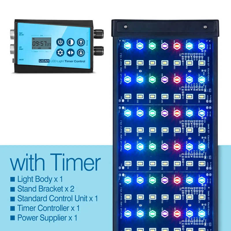 LICAH морской аквариумный светодиодный фонарь STD-500 - Цвет: with Timer control