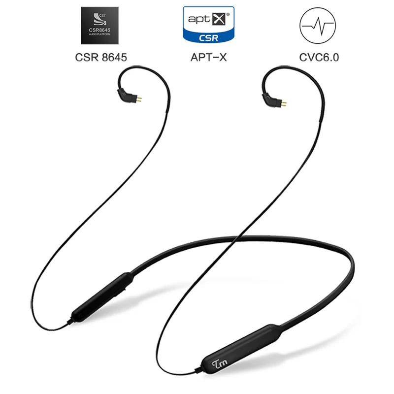 TRN/NICEHCK HB1 беспроводной Bluetooth кабель HIFI наушники MMCX/2Pin/IE80 разъем Поддержка APTX для TRN