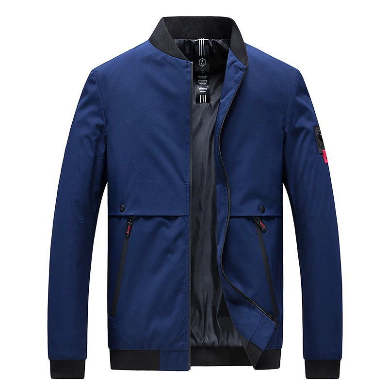 

Jacket Men Stand Collar Windbreaker Male Casual Baseball Jackets Mens Autumn Bomber Jackets Fashion Zipper Jacket Men Outwear