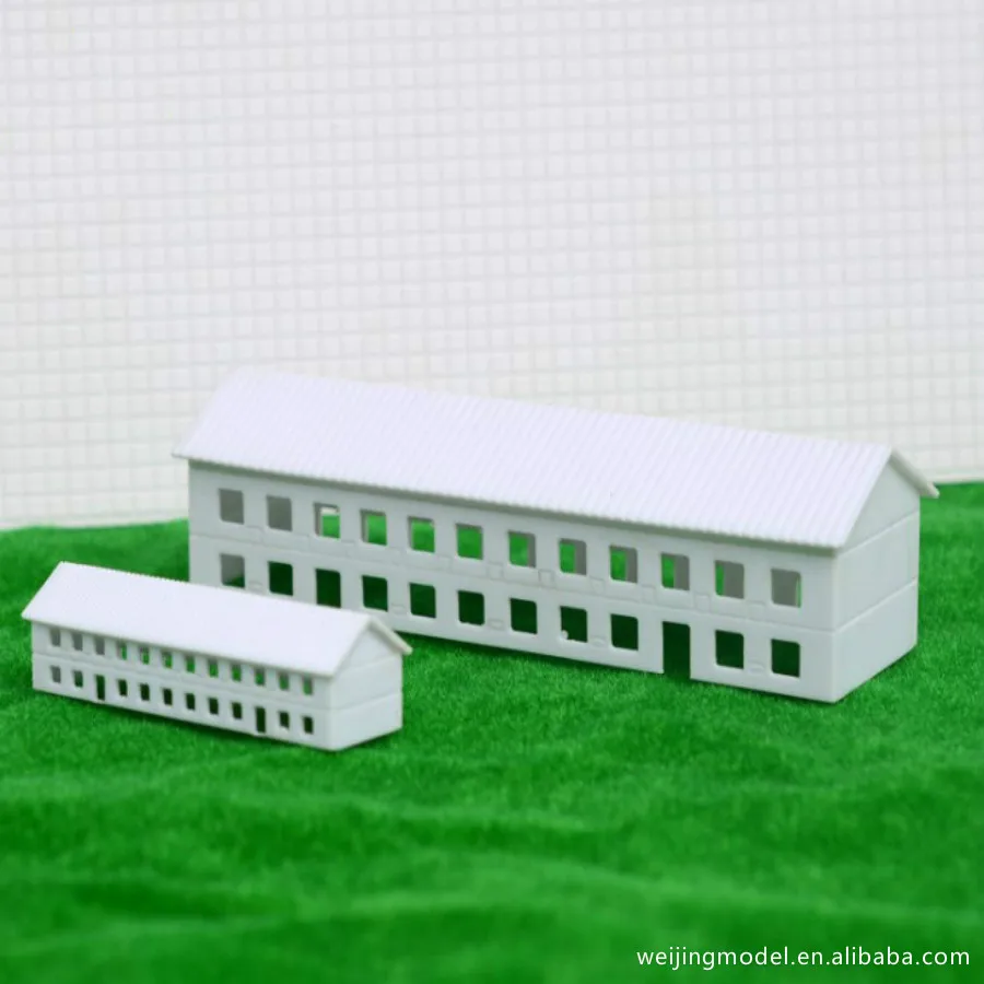 10 шт./лот 1:300 материал модели здания DIY Руководство песок стол завод модель bungalow модель здания пластик завод белый